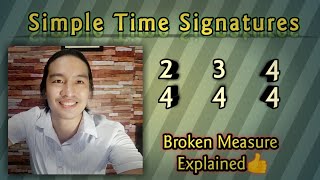 Grade 6 MusicSimple Time Signatures2 4 3 4 and 4 4 Broken Measure Explained [upl. by Eppie]