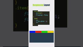 Responsive Layout CSS css shorts viral [upl. by Lashar]