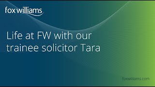 Life at FW with our trainee solicitor Tara [upl. by Larner]