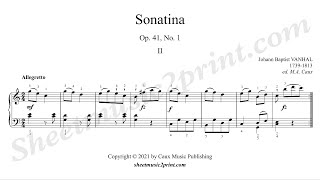 Vanhal  Sonatina op 41 no 1 22  Allegretto [upl. by Susann]