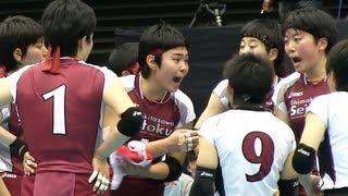 Volleyball 下北沢成徳 × 熊本信愛女 3S 春高バレー2013112 [upl. by Harlamert885]