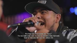 Aczino Round 3 vs Sharlie Mac  LETRA  SPIT quotTiempos De Guerraquot México 2017 [upl. by Gabel785]