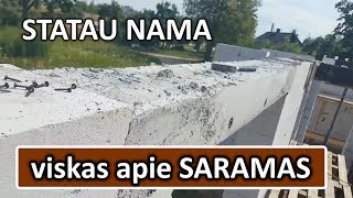 Viskas apie SARAMAS Karkasas U blokeliai armatūra betonas Statau nama [upl. by Aknahs]