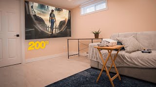 BEST Under 200 Budget Projector BedroomLiving Room Setup Goodbye 4K TV [upl. by Alyakam]