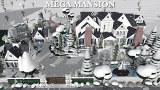 Winter MEGA Mansion Bloxburg Speedbuild [upl. by Nodarb585]