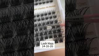 How to wear lashes at home by QampD DIY cluster lashes [upl. by Agle]