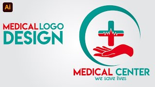 Doctor Logo Design in Adobe Illustrator  Clinic Medical Logo  Health Logo  Illustrator Tutorial [upl. by Svensen644]