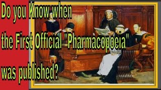 When was the first official pharmacopoeia was published [upl. by Einohtna179]