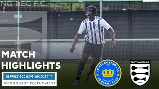 Match Highlights Lewisham Borough v Tooting Bec  SCEFL Division 1 Cup [upl. by Haziza413]