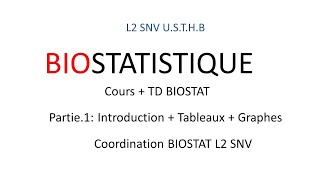 Biostatistique  Stat Descriptive Partie 1  L2 SNV [upl. by Ertnom]