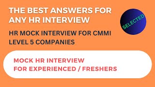 The Best Mocked HR Interview with all possible questions  Introduce  TeamWork  Salary  Notice [upl. by Burnsed871]