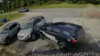 Catawba County deputy crashes into parked cars when responding to 911 call [upl. by Adnak]