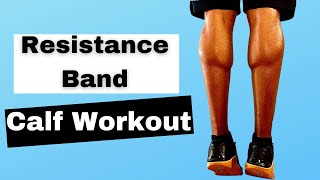 Calf Workout with Resistance Bands  Get Great Definition at Home [upl. by Inattyrb]