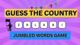 JUMBLE WORDS GAME  GUESS THE COUNTRY 🌎🪐🚩 BY JUMBLE WORDS  ONLY A GENIUS CAN ANSWER THIS 🧠✔ [upl. by Amsden296]