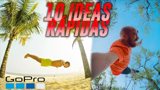 10 FOTOS CREATIVAS GOPRO en 2 MINUTOS Ideas fáciles [upl. by Mccallion]