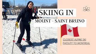 VLOG SKIING IN MOUNT ST BRUNO  20 MINS FROM MONTREAL [upl. by Alexandria]