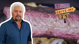 Guy Fieri Eats Righteous Wings amp MASSIVE Beef Ribs  Diners DriveIns and Dives  Food Network [upl. by Ahsertal]