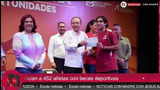 Benefician a 452 atletas con becas deportivas [upl. by Aicirtan899]