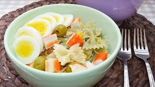 Ensalada de Pasta Fría con Atún y Huevo  Recetas Fáciles y Sanas [upl. by Stimson986]