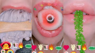 Edited EMOJI FOOD CHALLENGE Satisfying ASMR Eating Layered Sounds Mukbang 먹방 [upl. by Pepin]