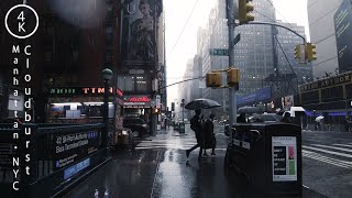 NYC Cloudburst  Manhattan New York 4K [upl. by Merth]