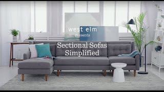 Sectional Sofas Simplified  west elm [upl. by Abijah]