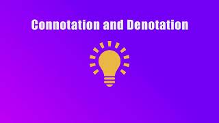 Connotative vs Denotative [upl. by Sardella206]