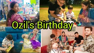 Ozil 4th Birthday Celebration amp Dinner at Arabic Restaurant❤️ 🎉🎂 Gifts unboxing vlog [upl. by Bat610]