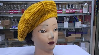 How to crochet a cute beret stepbystep tutorial [upl. by Amsden]