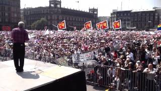 Palabras de AMLO en el Zócalo 26 de octubre del 2014 [upl. by Conte353]