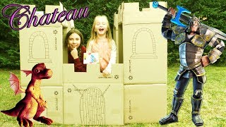 Construction dun chateau fort de princesse avec des cartons  Cardboard Disney Castle  DIY [upl. by Bourgeois]