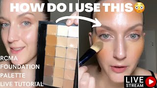 LIVE GRWM FULL RCMA FOUNDATION PALETTE TUTORIAL [upl. by Tillie205]