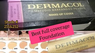 worlds most full coverage foundationreview of dermacol shade 211 and 212 makeup cover [upl. by Hayalat339]