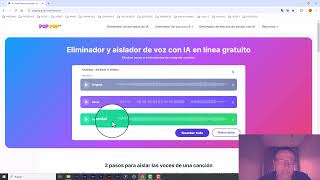 Eliminador y aislador de voz GRATUITO con IA [upl. by Kcirdec]