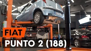 How to change rear shock absorber on FIAT PUNTO 2 188 TUTORIAL AUTODOC [upl. by Py510]