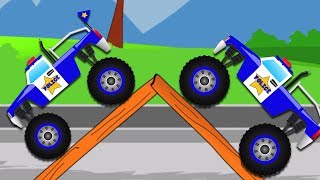 Rakasa Truk Stunts Permainan anak video Transportasi untuk anak Monster Truck Stunts [upl. by Otxis244]