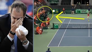 Tennis Player Hit Umpire with Ball [upl. by Kubetz284]