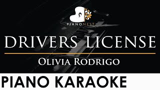 Olivia Rodrigo  drivers license  Piano Karaoke Instrumental Cover with Lyrics [upl. by Ahtelrac758]