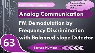 FM Demodulation  Frequency Discrimination by Balanced Slope Detector  Analog Communication [upl. by Aryajay]