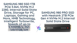 Samsung 980 vs 980 Pro SSD with Heatsink Comparison [upl. by Ibbison]