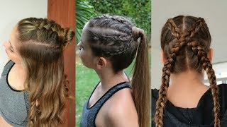 3 Peinados Deportivos con trenzas 💜 Sporty Hairstyles 💚 Belleza sin Limites [upl. by Lattonia710]