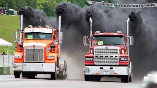 Big Rig Bobtail Drag Racing Compilation  2023 Uncs Semi Stampede [upl. by Zoara871]