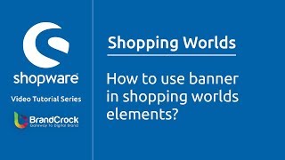 Shopware tutorials  How to use banner in Shopping World elements [upl. by Vashti249]