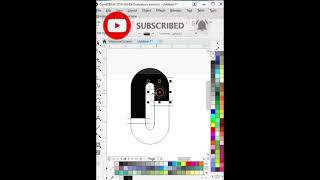 Amazing FJ text logo design tutorial in coreldraw textdesign youtubeshorts shorts viralvideo [upl. by Ancelin]