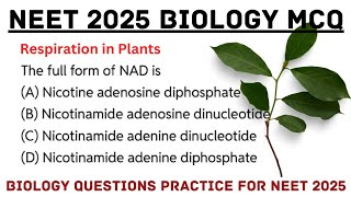 Respiration in Plants Class 11  NEET 2025  Biology Most Expected Questions Neet 2025  Atlantis [upl. by Adneram]