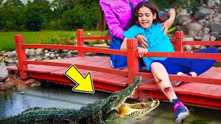 SURI Got BIT By A ALLIGATOR In Our Pond ATTACKED  Jancy Family [upl. by Notsnhoj]