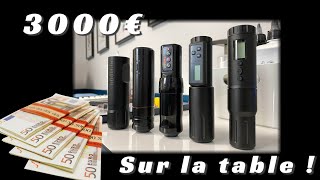 EXCLUSIVITÉ chez EVO  Le plus gros comparatif de machine tatouage [upl. by Sella330]