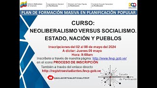 NEOLIBERALISMO VERSUS SOCIALISMOESTADO NACIÓN Y PUEBLOS [upl. by Noicnecsa]