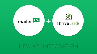 Use Thrive Leads OptIn Forms in WordPress with MailerLite [upl. by Marron]