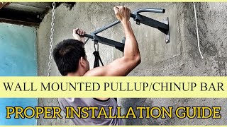 How to properly install a wall mounted pull up or chin up bar [upl. by Glassman]